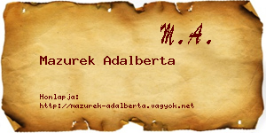 Mazurek Adalberta névjegykártya